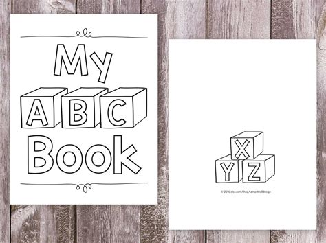 5 Best Printable Alphabet Book Cover Printableecom 7 Best Images Of