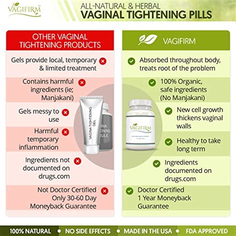 Vagifirm Vaginal Tightening Pills All Natural Herbal Supplement For