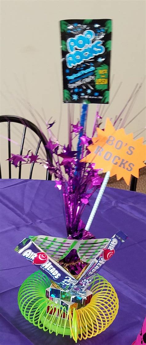 80s Birthday Party Themed Centerpiece 80s Birthday Parties 40th