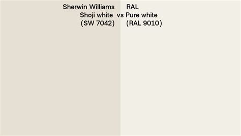 Sherwin Williams Shoji White Sw 7042 Vs Ral Pure White Ral 9010