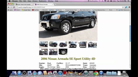 Craigslist Austin Tx Used Cars Online For Sale By Owner Options Youtube
