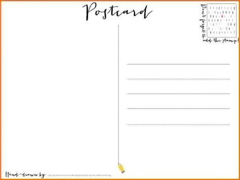 20 Online Postcard Template For Kids Templates With Postcard Template