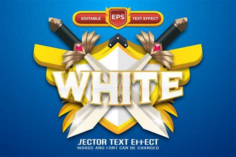 White 3d Game Logo With Editable Text Effect