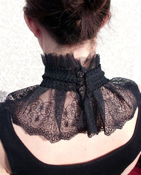 Black French Lace Collar