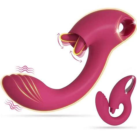 G Spot Dildo Vibrator With Tongue Clit Licker Women Adult Sex Toys Papliss
