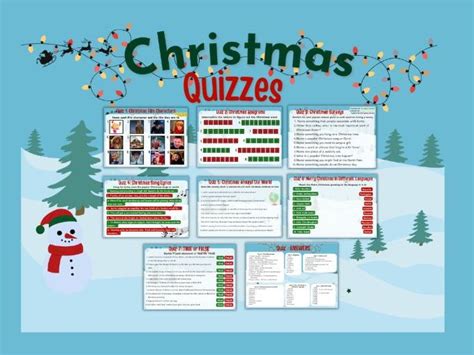 Christmas Quizzes Teaching Resources