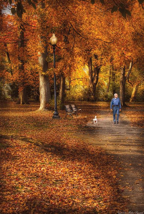 Autumn People A Walk In The Park Photograph By Mike Savad Fine