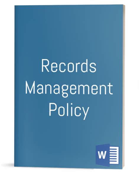 Records Management Policy It Procedure Template