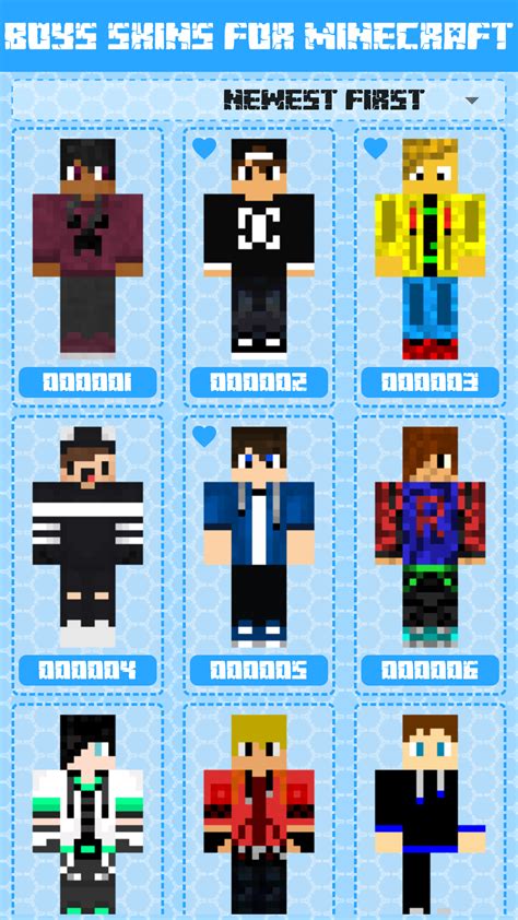 Boys Skins For Minecraft Pe Appstore For Android
