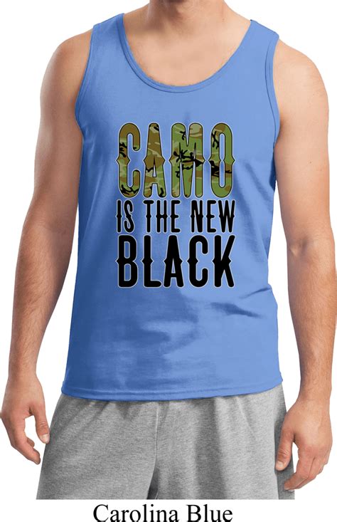 Mens Funny Tanktop Camo Is The New Black Tank Top Camo Is The New