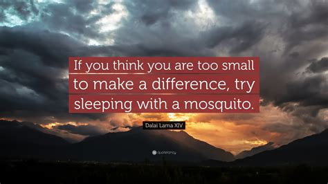 Dalai Lama Xiv Quote If You Think You Are Too Small To Make A