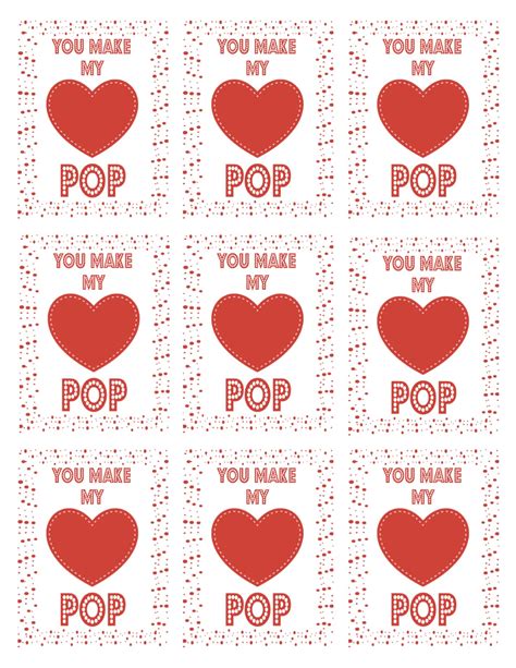 Pop It Valentines Printable