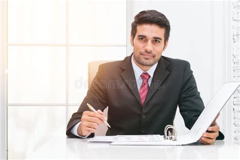 Young Of Businessman Signing Contract Paper Stock Image Image Of