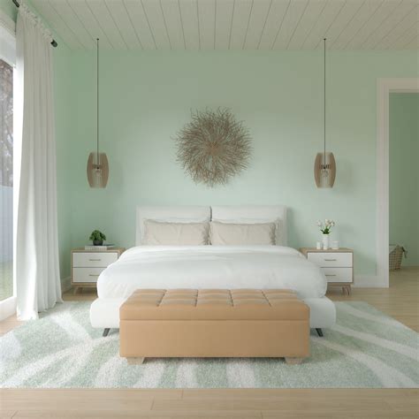 What Color Goes With Green Bedroom Wall Painting Colours To