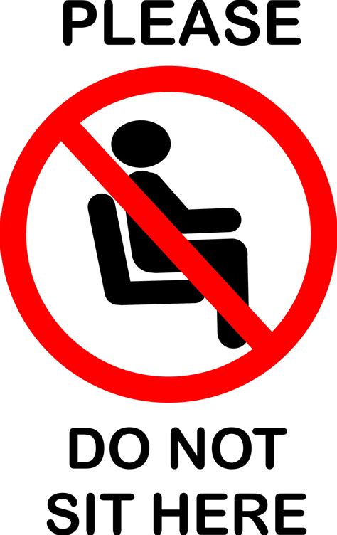 Please Do Not Sit Here Icon V Vector Art At Vecteezy