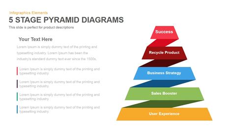 5 Stage Pyramid Diagrams Powerpoint Template And Keynote Slide