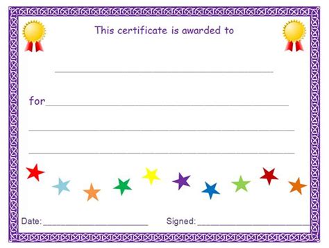 Free Printable Blank Award Certificate Template Printable Templates