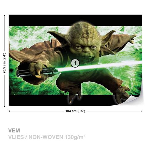 Star Wars Master Yoda Wall Paper Mural Buy At Europosters