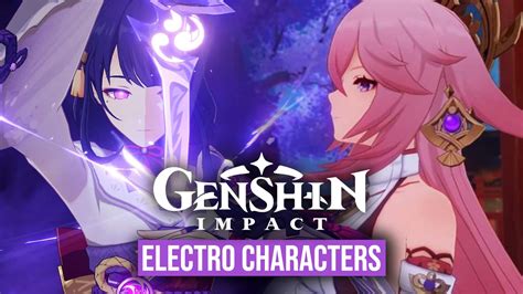 All Characters Of Genshin Impact Electro Yae Miko Raiden Shogun More