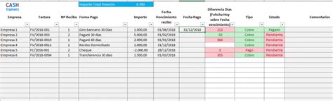 Excel Pagos Facturas Para El Control De Cobros A Clie