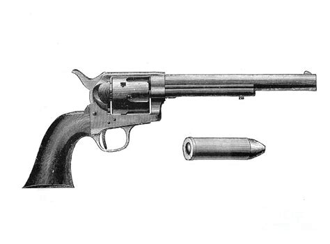 Colt Frontier Revolver Invented Drawing By Print Collector Fine Art