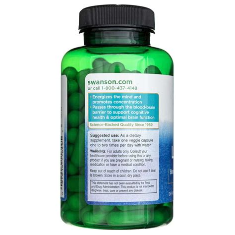 Swanson Acetyl L Carnitine 500 Mg 100 Veg Capsules Medpak