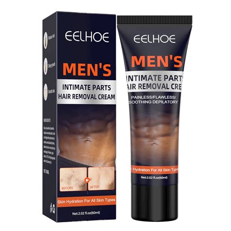 Eelhoe 60ml Men S Intimate Parts Hair Removal Cream Smooth Skin Mild Skin Hydration For All Skin