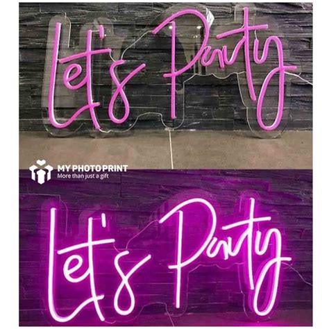 Neon Lets Party Led Neon Sign Decorative Lights Wall Decor