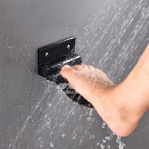 Kristin invented the product when she was in college, struggling to find a place to put her foot to. Modern Folding Shower Foot Rest Black Shaving Pedestal For ...