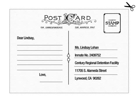 Send Lindsay Lohan Your Best Wishes With This Handy Postcard