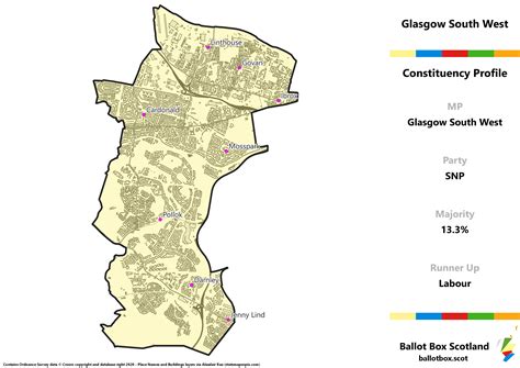 Glasgow South West Constituency Map Ballot Box Scotland