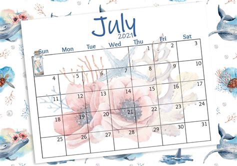 Watercolor 2021 Calendar Hand Painted With Mini Landscapes