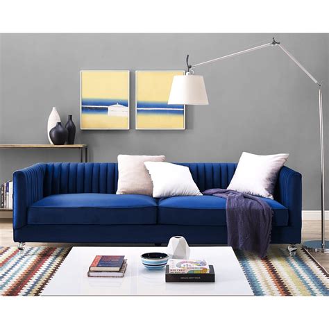 Pilot Velvet Sofa | Blue velvet sofa, Navy velvet sofa, Velvet sofa
