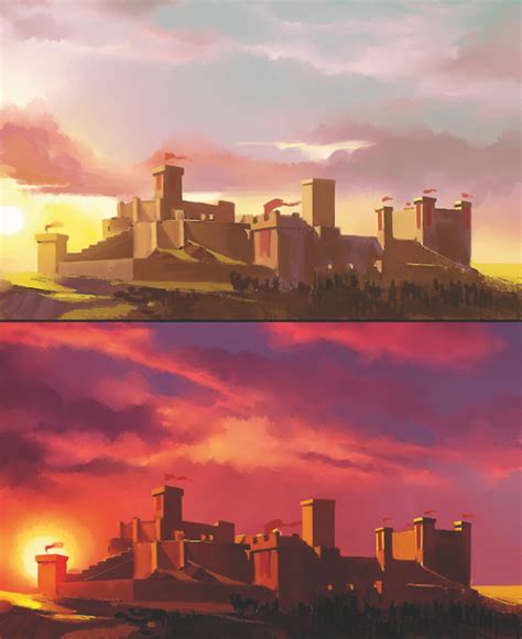 This difference can be small shapes vs big shapes, detailed drawing vs rough filler, straight lines vs curved edges, dynamic composition vs resting a drawing or painting (manual or digital) created specifically to show or explain a message, concept or idea. Painting the subtle differences between sunset and sunrise ...