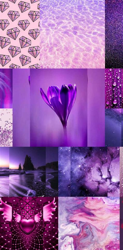 Download Purple Collage Wallpaper