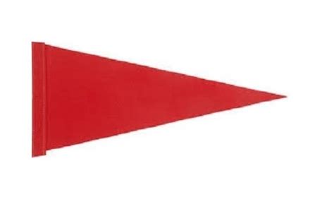 6 Ft Atv Solid Red Pennant Safety Flag With 516 White