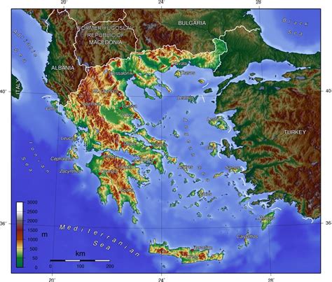 Carta Geografica Della Grecia Topografia E Caratteristiche Fisiche