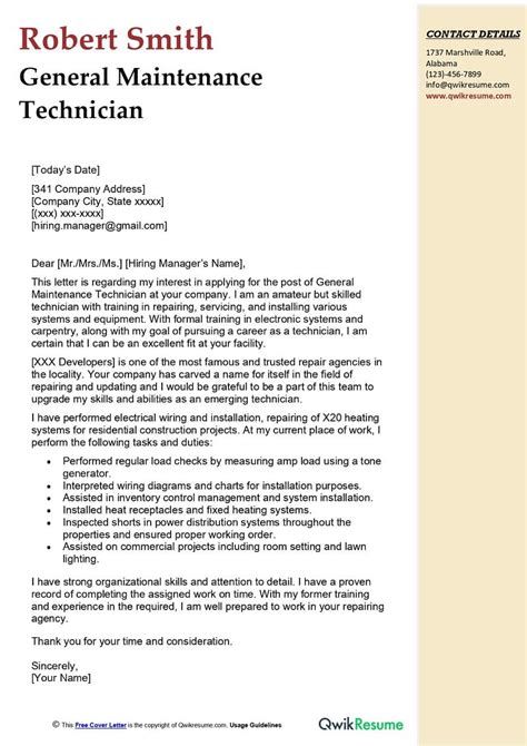 Fisheries Technician Cover Letter Examples Qwikresume