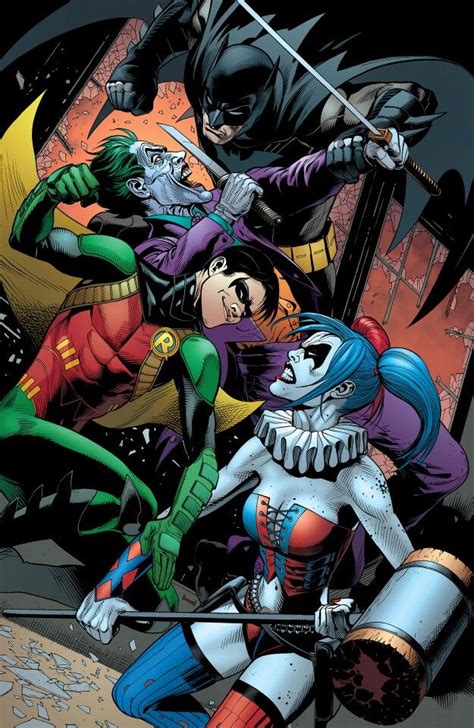 Harley Quinn And The Joker Fight Batman Pinterest Jokers The O
