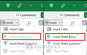 The Insert Row Option Is Grayed Out Solutions Exceldemy