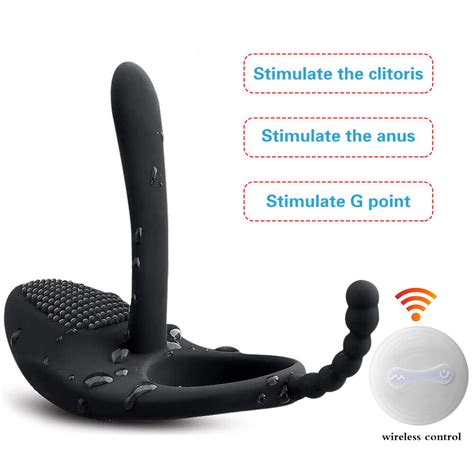 Remote Control Vibrating Penis Cock Ring Dildo Stimulator Prostate