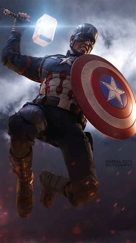 The story of mjølnir, thor's hammer. Captain America Lift Thor Hammer Worthy IPhone Wallpaper ...