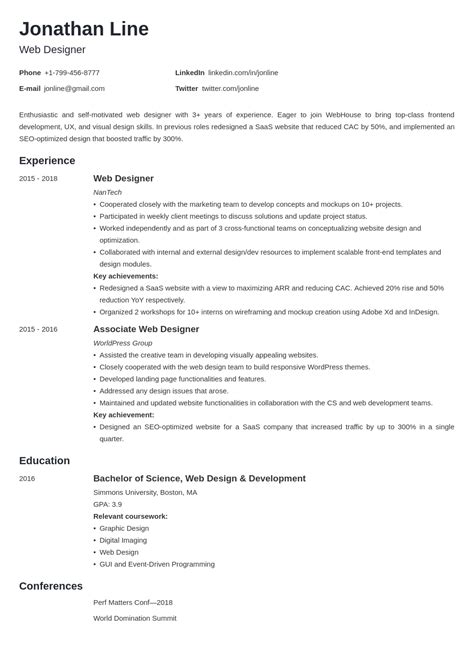 Web Designer Resume Examples And 21 Tips Template And Guide