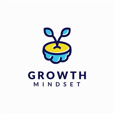 The Logo For Growth Mindset Which Is Designed To Look Like A Plant