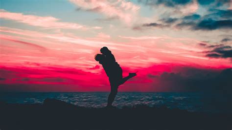 Customize and personalise your desktop, mobile phone and tablet with these free wallpapers! Download wallpaper 1920x1080 silhouettes, hugs, starry sky ...