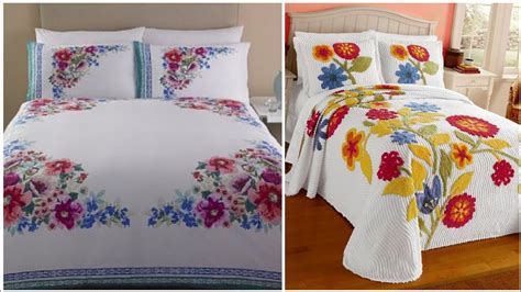 Hand Embroidery Bed Sheets Designs Classy Embroidery Bed Sheets Designs Youtube