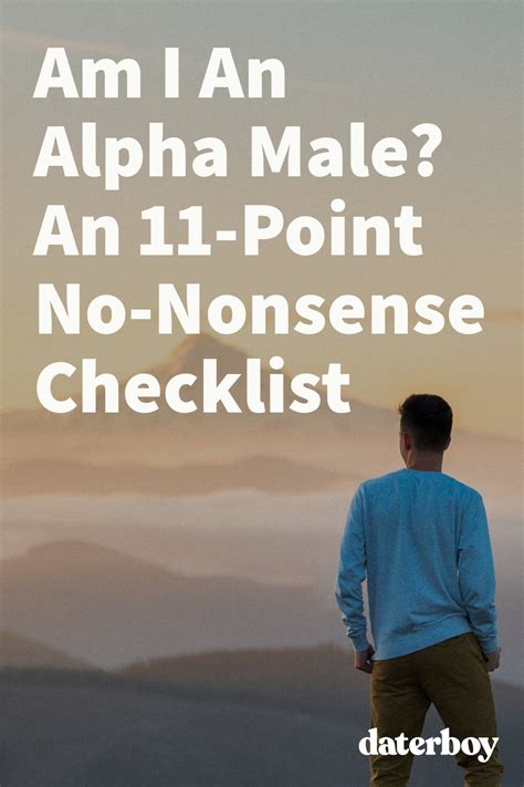 Am I An Alpha Male An 11 Point No Nonsense Checklist