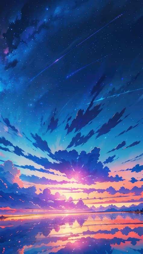 Sunset Anime Art Clouds Sky 4k 3181m Wallpaper Pc Desktop