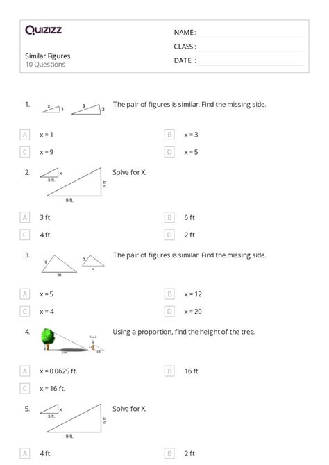 50 Similar Figures Worksheets For 7th Grade On Quizizz Free And Printable