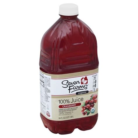 Seven Farms 100 Juice Cranberry Organic 64 Oz Instacart